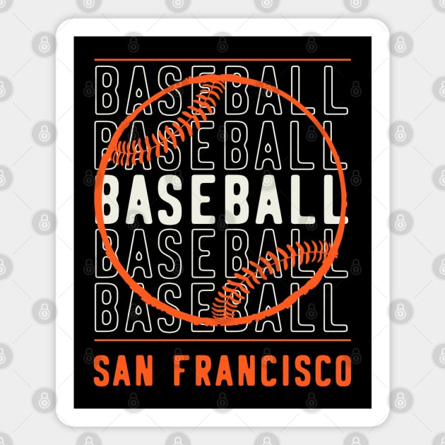 Baseball San Francisco Magnet by tropicalteesshop